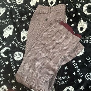 Anne Klein: brown plaid dress pants